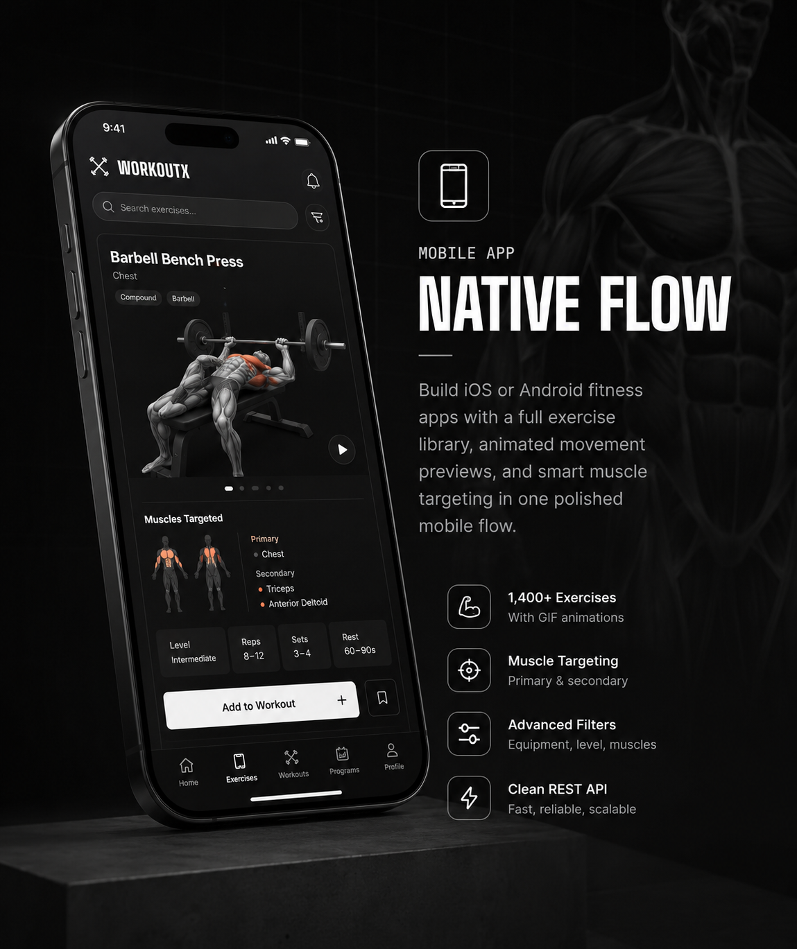 WorkoutX Mobile App Native Flow