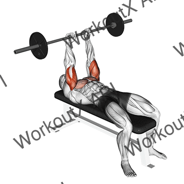 Barbell Jm Bench Press animated GIF