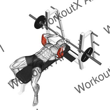 Barbell Lying Extension animated GIF
