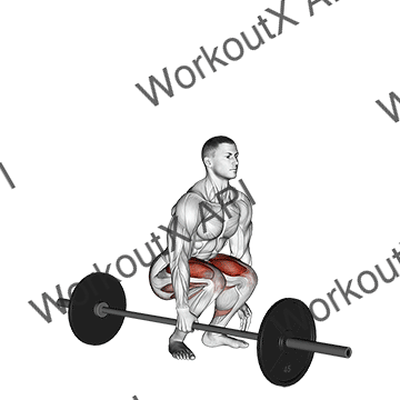 Barbell One Arm Side Deadlift animated GIF
