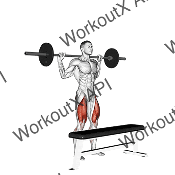 Barbell Step-up animated GIF