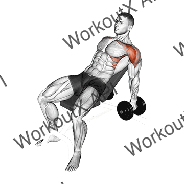 Dumbbell Incline Raise animated GIF