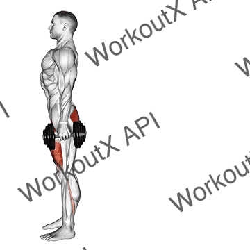 Dumbbell Rear Lunge animated GIF