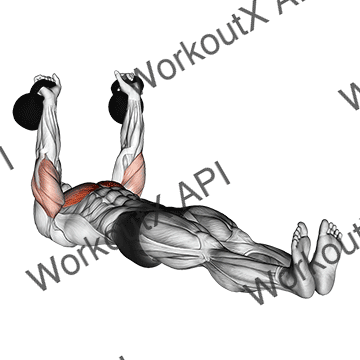 Kettlebell Alternating Press On Floor animated GIF