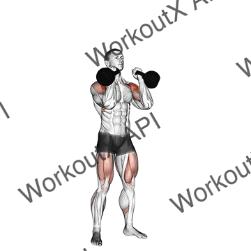 Kettlebell Double Push Press animated GIF