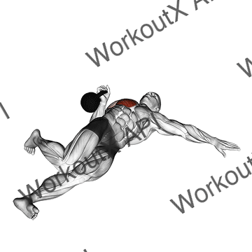 Kettlebell Extended Range One Arm Press On Floor animated GIF