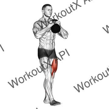 Kettlebell Pistol Squat animated GIF