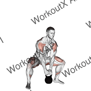 Kettlebell Sumo High Pull animated GIF