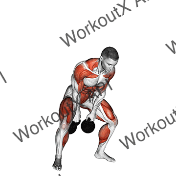 Kettlebell Two Arm Clean animated GIF