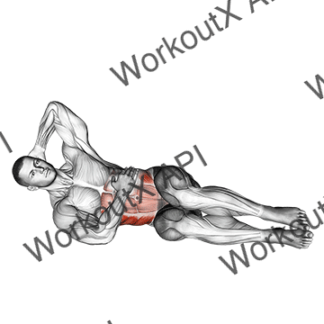 Oblique Crunches Floor animated GIF