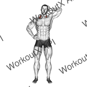 Side Push Neck Stretch animated GIF