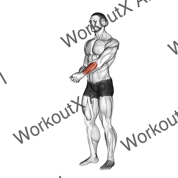 Side Wrist Pull Stretch animated GIF