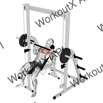 Smith Incline Bench Press animated GIF
