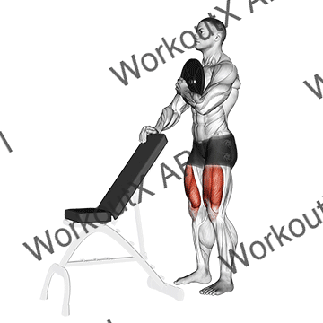 Weighted Sissy Squat animated GIF
