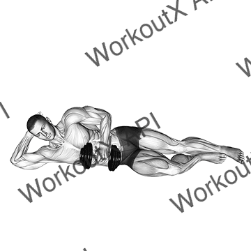 Dumbbell Lying External Shoulder Rotation animated GIF