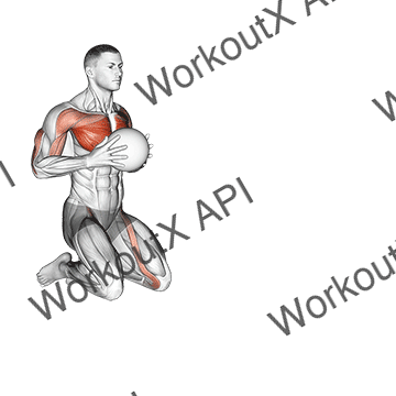 Medicine Ball Chest Push Single Response animated GIF