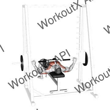 Smith Wide Grip Bench Press animated GIF