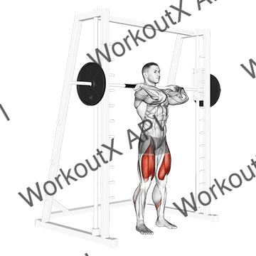 Smith Front Squat (clean Grip) animated GIF