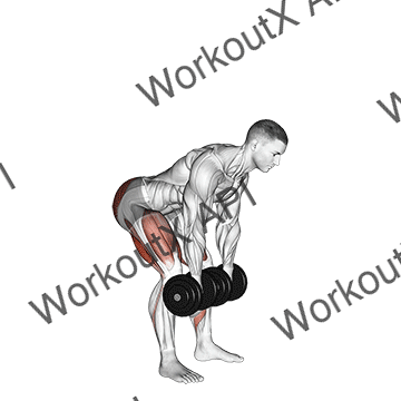 Dumbbell Romanian Deadlift animated GIF