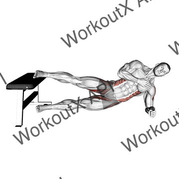 Side Plank Hip Adduction animated GIF