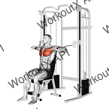 Cable Seated Chest Press animated GIF
