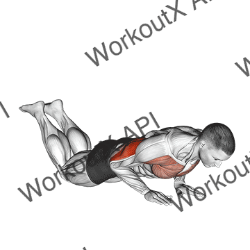 Close-grip Push-up (on Knees) animated GIF