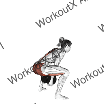 Dumbbell Sumo Pull Through animated GIF