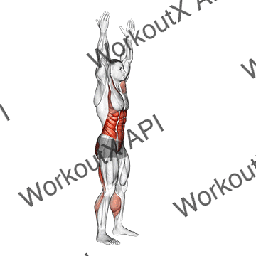 Arms Apart Circular Toe Touch (male) animated GIF