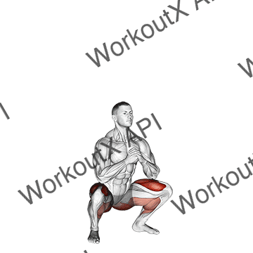 Bodyweight Drop Jump Squat animated GIF