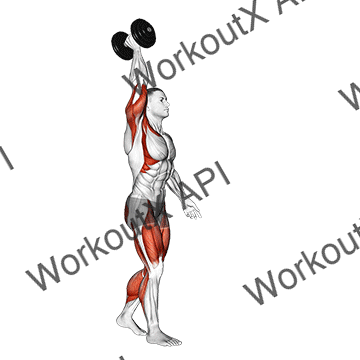 Dumbbell Single Arm Overhead Carry animated GIF