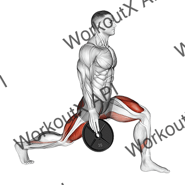 Weighted Stretch Lunge animated GIF