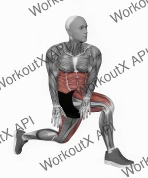 Crossover Kneeling Hip Flexor Stretch exercise demonstration
