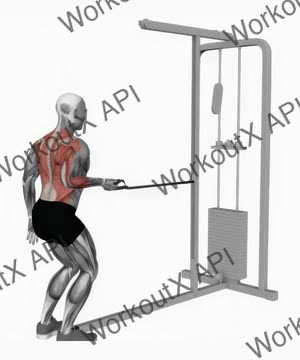 Cable Palm Rotational Row exercise demonstration