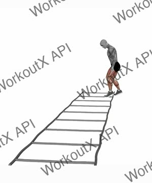 Agility Ladder in in Out Out Moving Laterally exercise demonstration