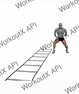 Agility Ladder Lateral Movement With Double Hop exercise demonstration