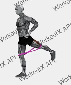 Resistance Band Standing Balance Glute Kickback (Version 2) exercise demonstration
