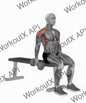 Dumbbell Seated Alternate Front Raise exercise demonstration
