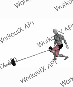 Landmine Curtsy Lunge exercise demonstration