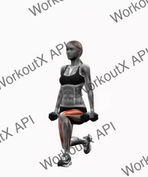 Dumbbell Lunge Pulse exercise demonstration