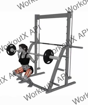 Barbell Full Squat(with Rack) exercise demonstration
