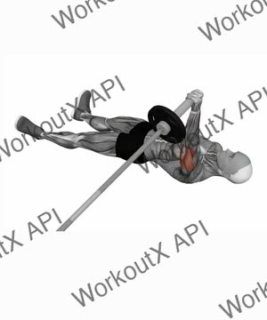 Landmine Lying Tricep Extension exercise demonstration