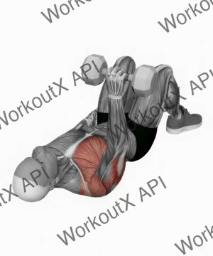 Dumbbell Single Arm Floor Press From Close Elbow exercise demonstration