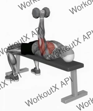 Dumbbell One Arm Wide Grip Bench Press exercise demonstration