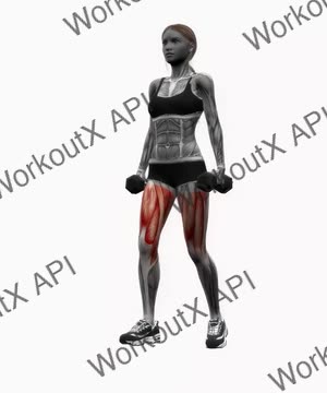 Dumbbell Lunge Alternating on the Spot exercise demonstration