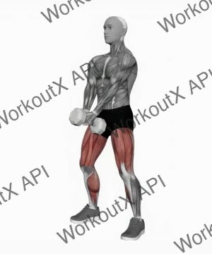 Dumbbell Bar Grip Sumo Squat exercise demonstration