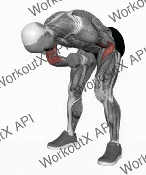 Dumbbell Standing Concentration Curl exercise demonstration