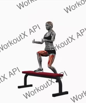 Bench Alternating Step Ups exercise demonstration