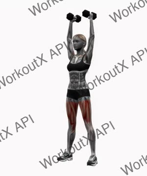 Dumbbell Squats to Shoulder Press exercise demonstration