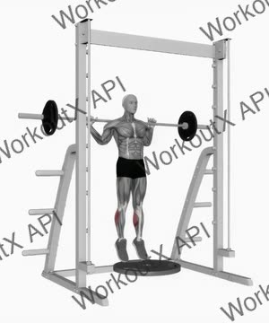 Barbell Standing Leg Calf Raise exercise demonstration