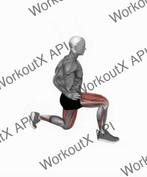 Bodyweight Forward Lunge exercise demonstration